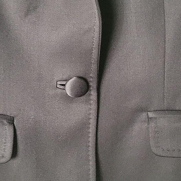 NEW J Crew SZ 2 Wool Black Blazer Jacket Academia Office Preppy VTG Y2K Tuxedo - Picture 7 of 15